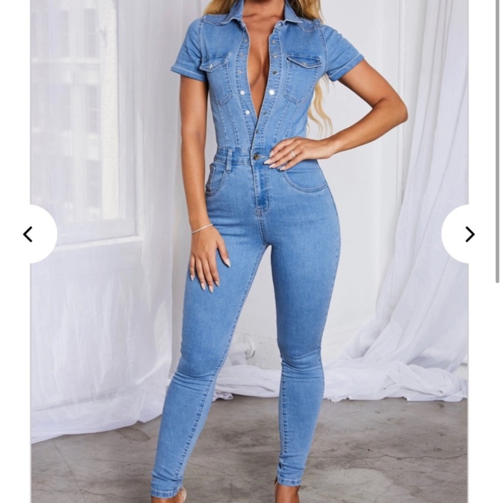 Babyboo Denim Buttoned Jumpsuit